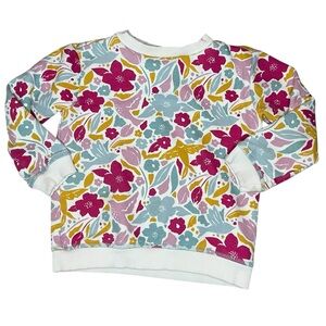 Fat Face Young Crew Crew Neck Floral Print Sweatshirt- Girls 4/5